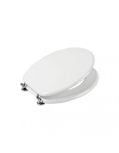 Copriwater Universale Azienda - serie in Descrizione Bianco con Cerniere Cromo - Kallea