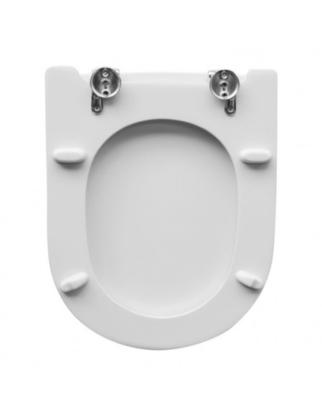 Copriwater per Kerasan serie ritmo time Bianco con Cerniere Cromo - Kallea