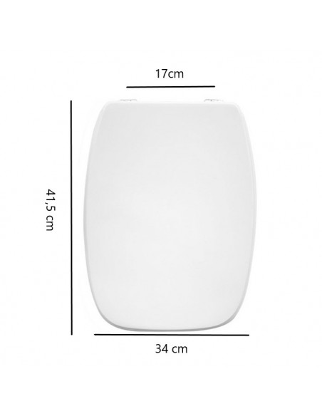 Copriwater per Vavid serie Emilia time Bianco con Cerniere Cromo - Kallea