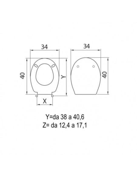 Copriwater Saniplast Bimbo con cerniere H011 in nylon in Termoindurente Bianco - Kallea