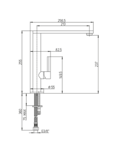 Rubinetto Miscelatore monoforo per lavello cucina Piralla serie Elisir con bocca a fontana orientabile a 90° 0EL00141A16 crom... 2