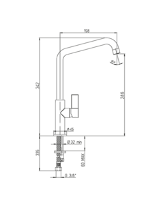 Rubinetto Miscelatore monoforo per lavello cucina Piralla serie Vivace con bocca alta orientabile 0VC00107A16 cromato - Kallea 2