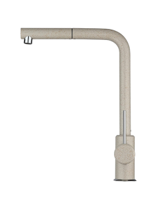 Rubinetto Miscelatore monoforo per lavello cucina Piralla serie Leone con canna alta orientabile e doccia monogetto estraibil... 2