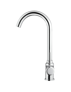 Rubinetto Miscelatore monoforo per lavello cucina Piralla serie Leone con canna alta orientabile 0LE00104A21 cromo - Kallea 2