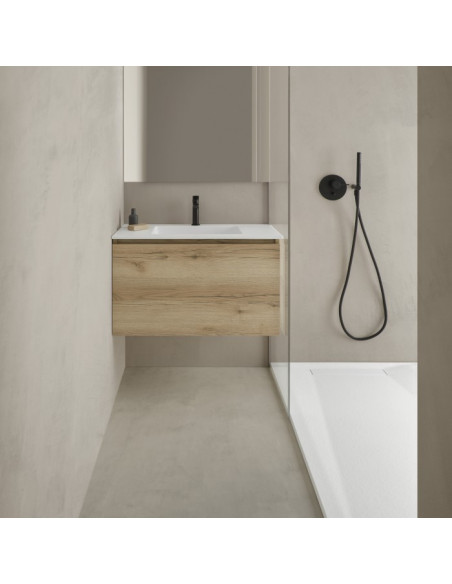 Piatto doccia in Resina Bianca Ultraslim 2,4H cm effetto pietra riducibile su misura serie Zero Plus - Kallea
