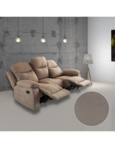 Divano Chicago 3 posti reclinabile tortora - Kallea 2