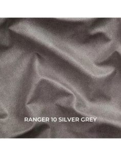 Divano Chicago 2 posti reclinabile in tessuto Ranger 10 silver grey - Kallea 2