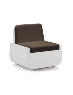 Set completo Plust con sofa poltrona e tavolino serie Bold con coperchio bianco interno esterno in polietilene - Bianco e Mar... 2