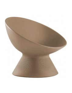 Set completo Plust con poltrona e tavolino serie Fade con top coffee bianco interno esterno in polietilene - Pietra - Kallea 2