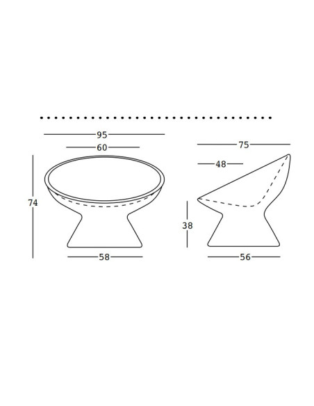 Poltrona Fade Relax Armchair da giardino Plust interno esterno in polietilene - Kallea
