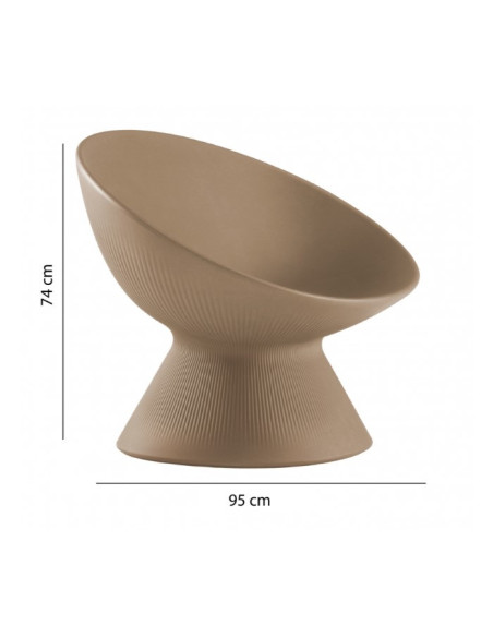 Poltrona Fade Relax Armchair da giardino Plust interno esterno in polietilene - Kallea