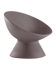 Set completo Plust con poltrona e tavolino serie Fade con top coffee bianco interno esterno in polietilene - Argilla - Kallea 2