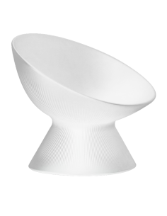 Set completo Plust con poltrona e tavolino serie Fade interno esterno in polietilene - Bianco - Kallea 2