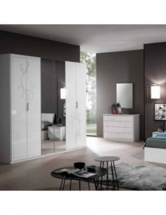 Camera da letto bianco laccato serigrafie glitter Vanem - Kallea 2