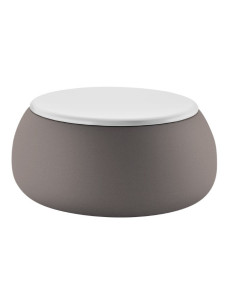 Set completo Plust con sofa e poltrona serie Settembre e tavolino serie T-Ball con coperchio bianco interno esterno in poliet... 2