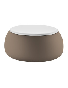 Set completo Plust con sofa e poltrona serie Settembre e tavolino serie T-Ball con coperchio bianco interno esterno in poliet... 2