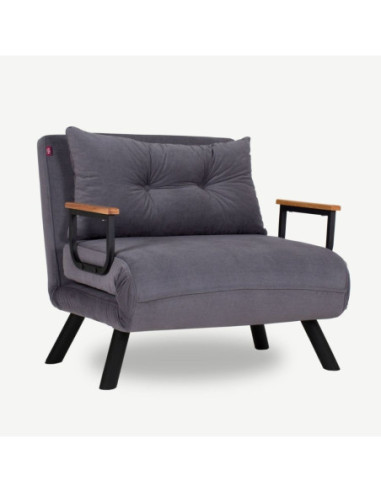 Poltrona letto pieghevole Sando grigio - Kallea