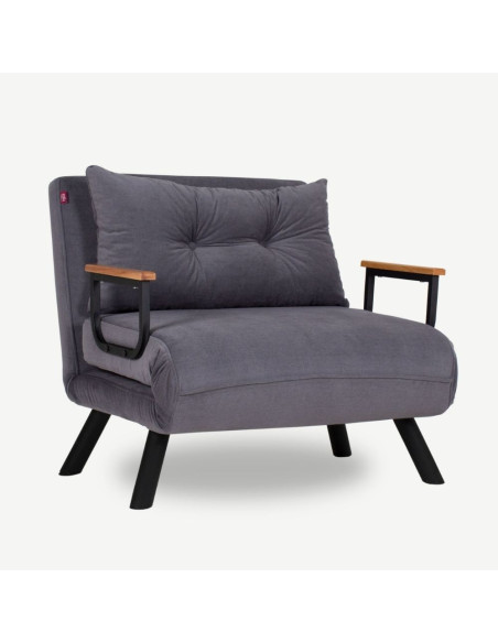 Poltrona letto pieghevole Sando grigio - Kallea