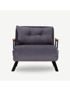 Poltrona letto pieghevole Sando grigio - Kallea 2