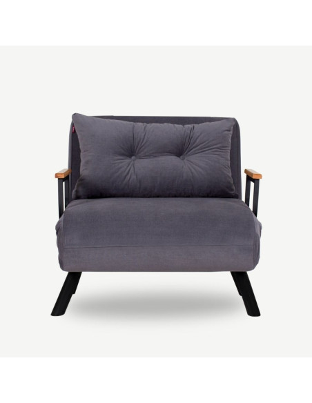 Poltrona letto pieghevole Sando grigio - Kallea