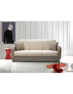 Divano letto Orion 3 posti tessuto doppio colore beige - Kallea 2