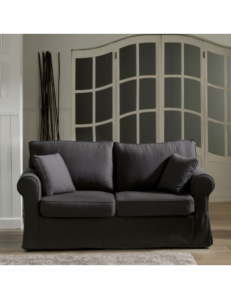 Divano Country 2 posti grigio soro 95 173 cm. - Kallea
