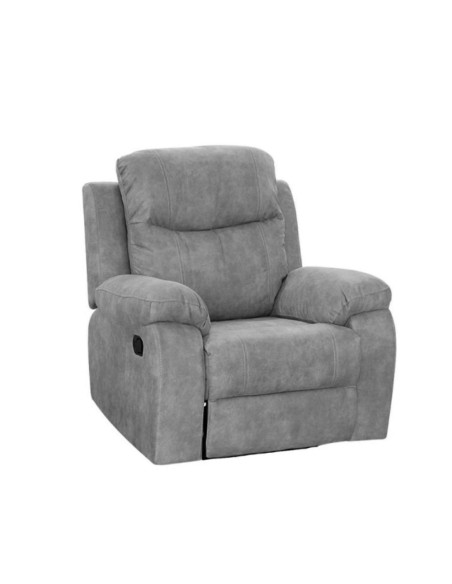 Poltrona reclinabile Chicago in tessuto Ranger 10 grigio silver - Kallea