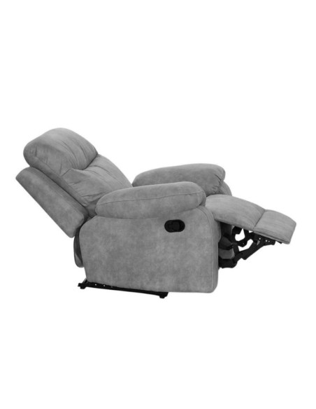Poltrona reclinabile Chicago in tessuto Ranger 10 grigio silver - Kallea