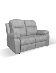 Divano Chicago 2 posti fisso in tessuto Ranger10 grigio chiaro - Kallea 2