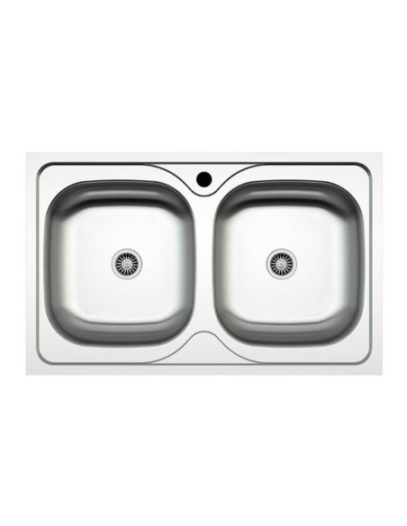 Lavello 79x50 Classic 170 incasso doppia vasca - Kallea