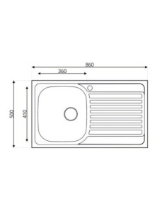 Samet Lavello incasso SA278 86x50 cm destro - Kallea 2