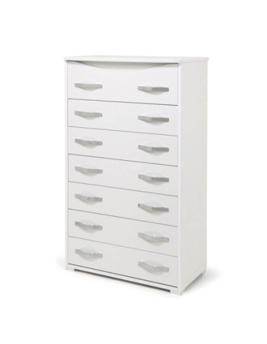 Cassettiera Settimino Maxi 127x76x41 bianco frassinato - Kallea