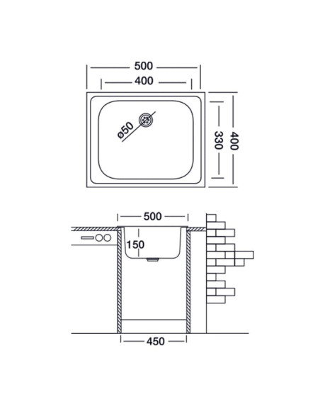 Lavello Classic 50x40 N20535 - Kallea