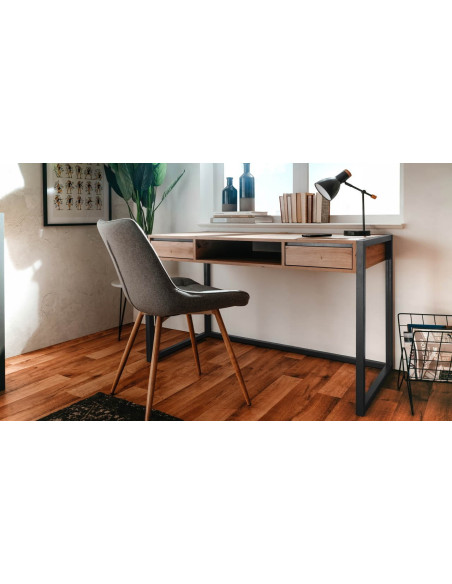 Scrivania Denver 30 L120xP60XH75 quercia antracite - Kallea