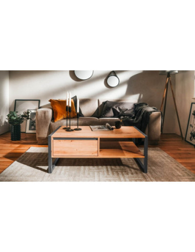 Tavolino da salotto Denver 55 L100xP55XH40 quercia antracite - Kallea