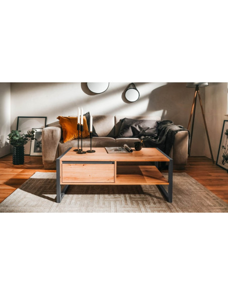 Tavolino da salotto Denver 55 L100xP55XH40 quercia antracite - Kallea