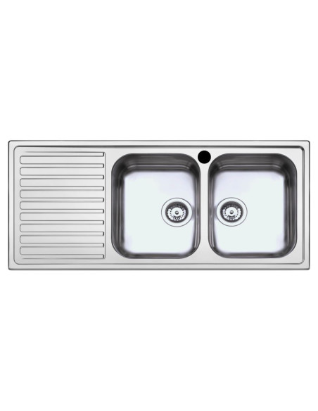 Lavello SAXT333A 116x50 cm 2 vasche gocciolatoio sinistro - Kallea