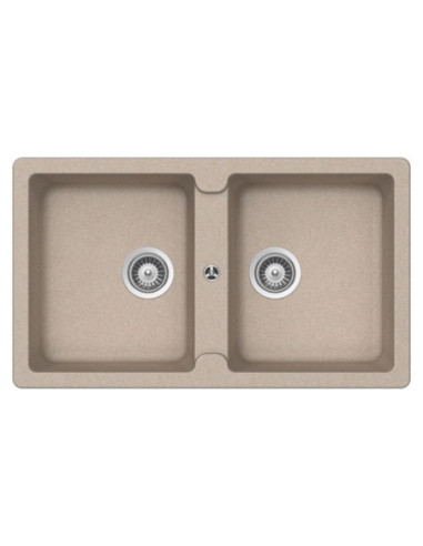 Samet Lavello 86x50 Granitovero862v 2 vasche avena - Kallea