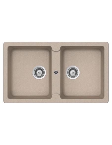 Samet Lavello 86x50 Granitovero862v 2 vasche avena - Kallea