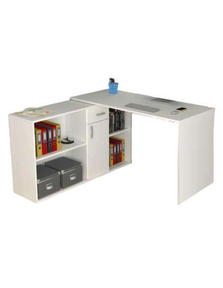 Scrivania angolare Alis bianco reversibile - Kallea