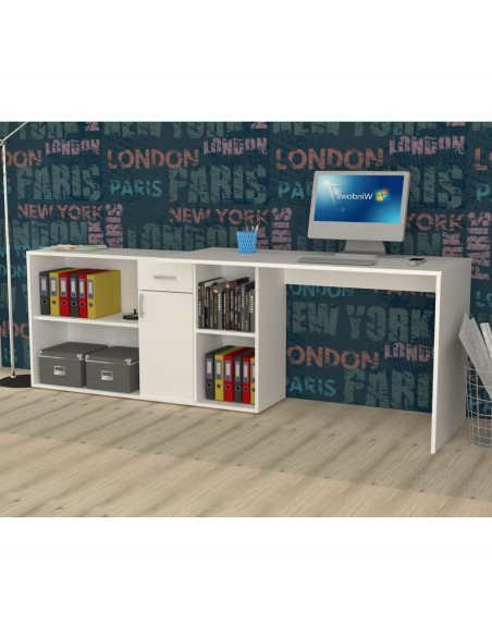Scrivania angolare Alis bianco reversibile - Kallea