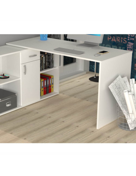 Scrivania angolare Alis bianco reversibile - Kallea