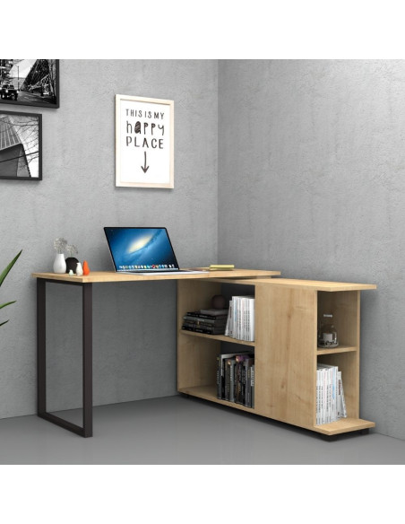 Scrivania con libreria Oslo rovere 120x60 cm - Kallea
