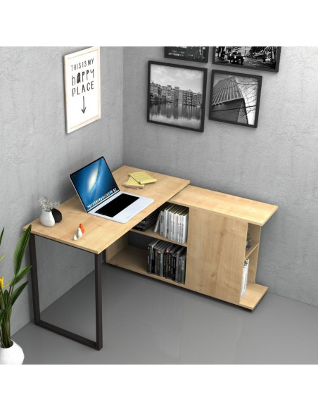 Scrivania con libreria Oslo rovere 120x60 cm - Kallea