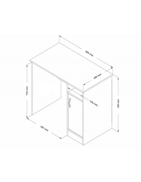Scrivania Subat rovere 90 cm - Kallea