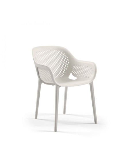 Poltrona design Atra grigio bianco - Kallea