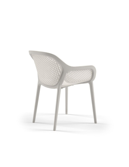 Poltrona design Atra grigio bianco - Kallea