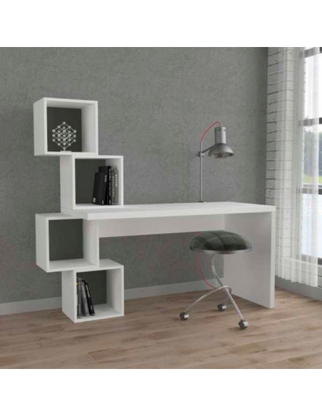 Scrivania con libreria Balance bianca - Kallea