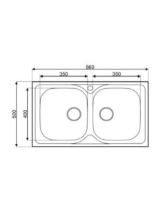 Lavello incasso cucina MP862V acciaio 86x50 cm due vasche - Kallea 2