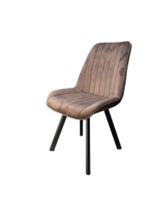 Sedia imbottita Layla cappuccino con decoro - Kallea 2